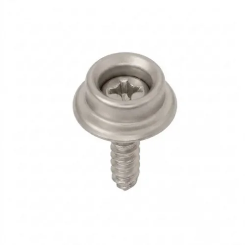 Maxı Pres Snap Button Screw Stud Part - Mat Free Nikel