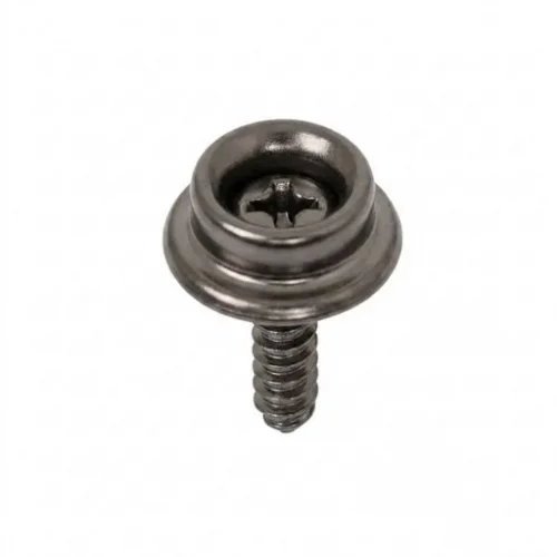 Maxı Pres Snap Button Screw Stud Part - Siyah Nikel*