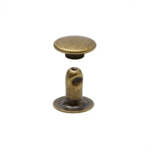 6 Mm Trop Rıvet Cap Part Long - Antik Sarı