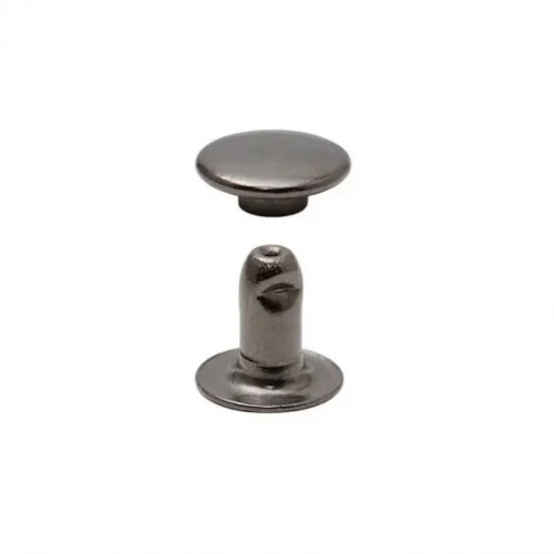 6 Mm Trop Rıvet Cap Part Long - Siyah Free Nikel