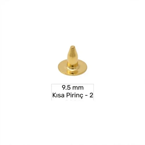 9.5 Mm Pirinç Kısa Çivi-2 - Sıcak Sarı Free Nikel