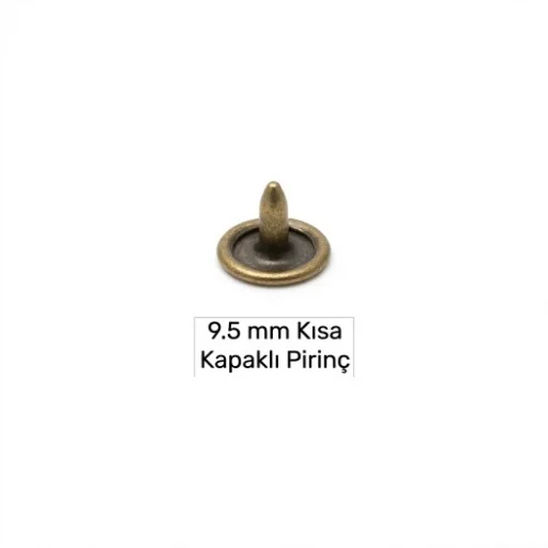 9.5 Mm Pirinç Çivi Kapaklı Kısa - Antik Sarı