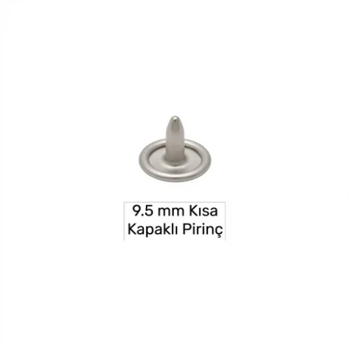 9.5 Mm Pirinç Çivi Kapaklı Kısa - Mat Free Nikel