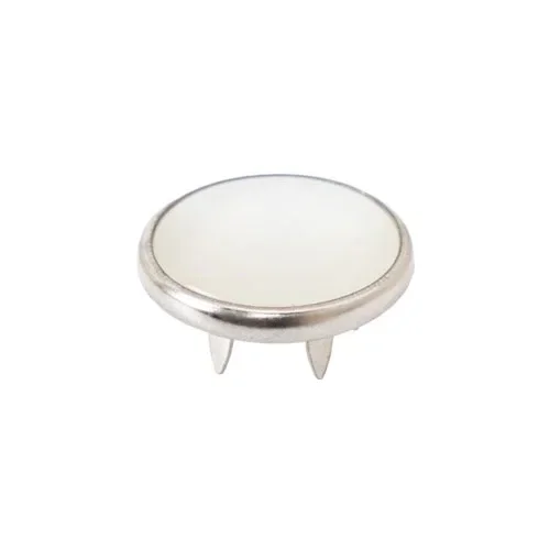 11.5 Mm Paslanmaz Prong Snap Button Pearl Cap Part - Free Nikel