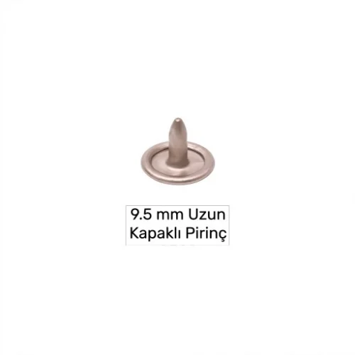 9.5 Mm Pirinç Çivi Kapaklı Uzun - Bakırlı Kalay