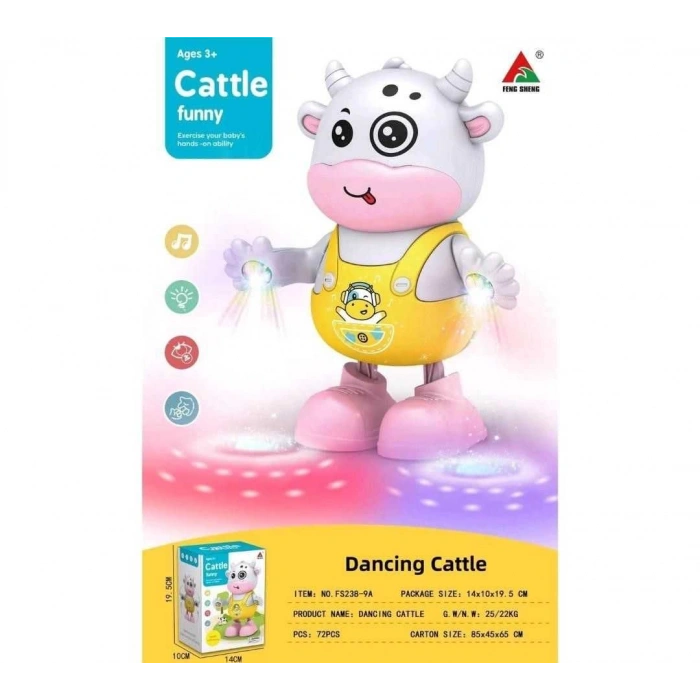 CANALİ İ-FS238-9A PİLLİ IŞIKLI DANS EDEN SEVİMLİ İNEK