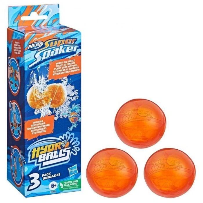 HASBRO F6392 NERF SUPER SOAKER HYDRO BALLS 3 PK *12