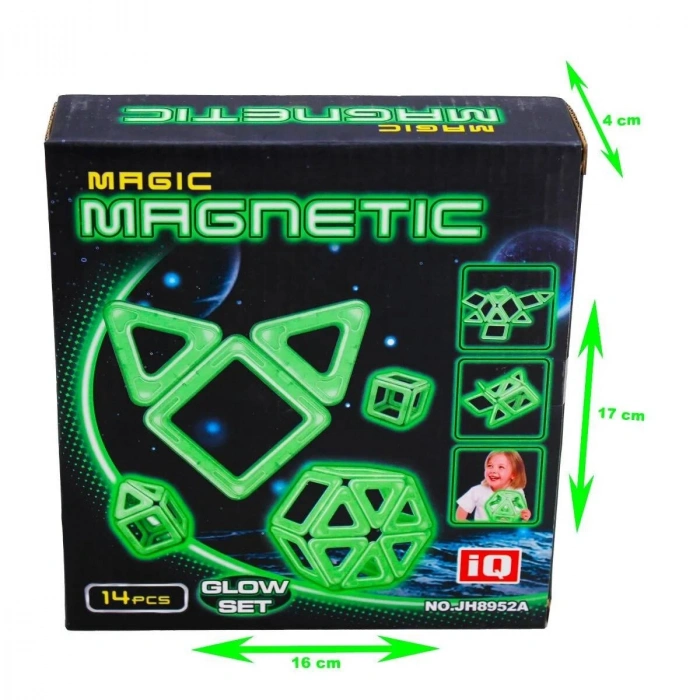 KZL-JH8952A MANYETİK LEGO SİHİRLİ PARLAYAN 14 PARÇA*120