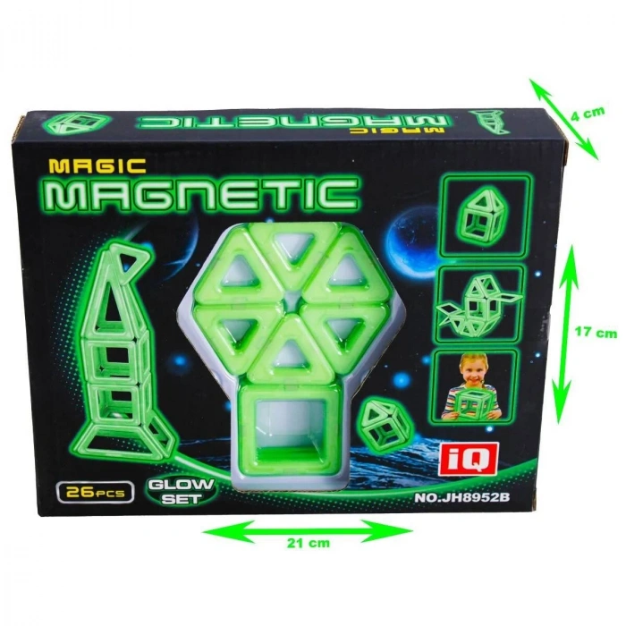 KZL-JH8952B MANYETİK LEGO SİHİRLİ 26 PARÇA PARLAYAN *72