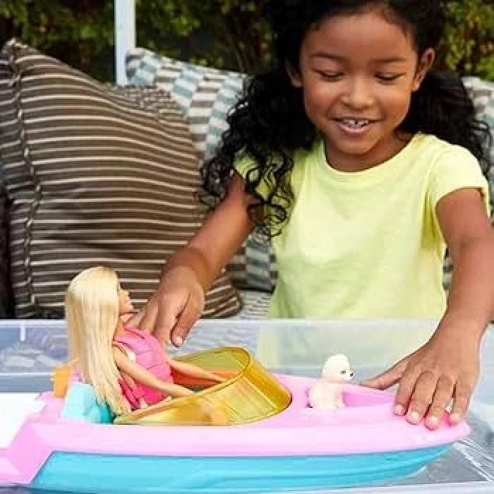 MATTEL GRG30 BARBİE BEBEK VE TEKNESİ OYUN SETİ*1
