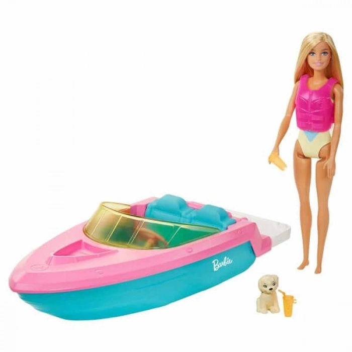 MATTEL GRG30 BARBİE BEBEK VE TEKNESİ OYUN SETİ*1