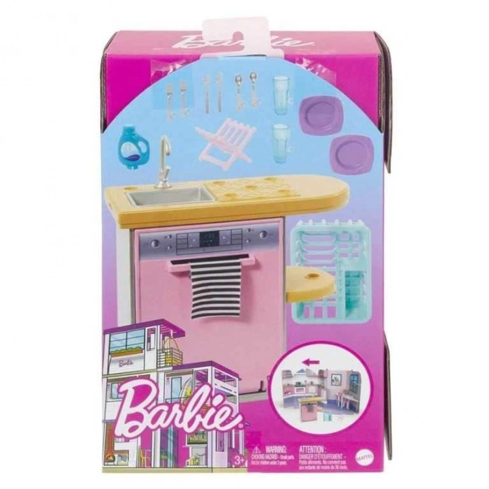 MATTEL HJV32 BARBİENİN EV DEKORASYONU OYUN SETLERİ *3