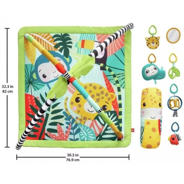 MATTEL HJW08 FP 3Ü 1 ARADA YAĞMUR ORMANI JİMNASTİK MERKEZİ *1