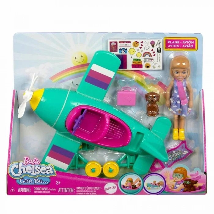 MATTEL HTK38 BARBİE CHELSEANİN PERVANELİ MİNİ UÇAĞI OYUN SETİ *3
