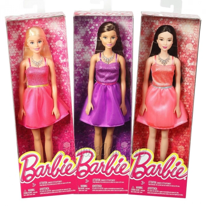 MATTEL T7580 BARBİE PIRILTILI BARBİE BEBEKLER*6