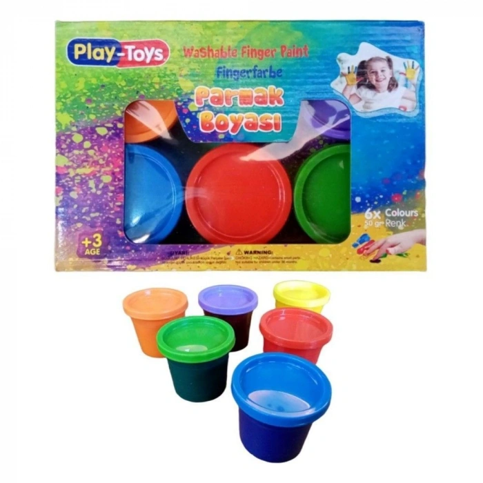 PLAYTOYS FINGER PAINT 6X50 ML *24
