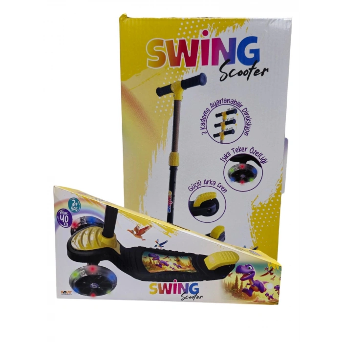 SWİNG SCOOTER SARI IŞIKLI (KUTULU) SWSC6-I