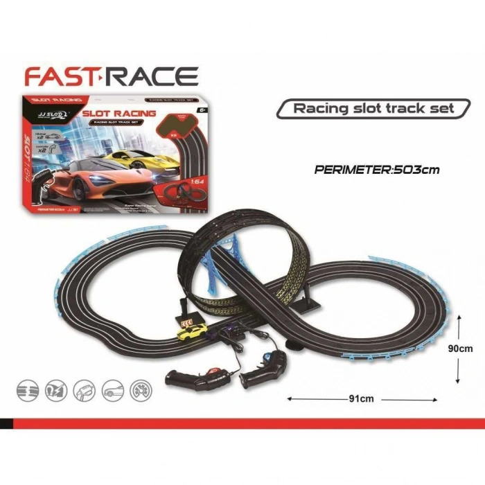 VARDEM JJ.151-1 PİLLİ 2 ARAÇLI YARIŞ SETİ 1:64 (503CM)