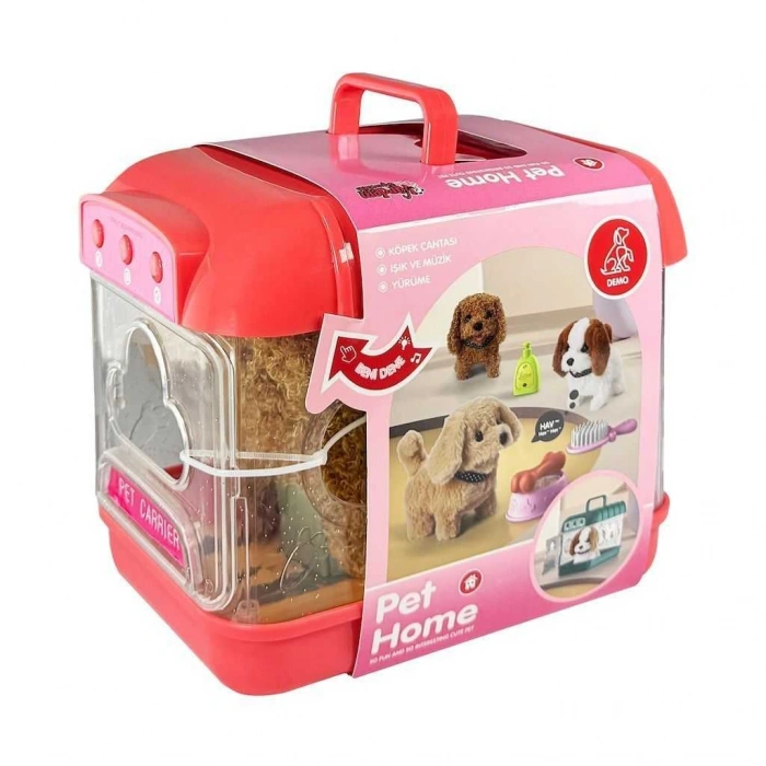 VARDEM JND-6806 HAREKETLİ KÖPEK VE IŞIKLI SESLİ ŞEFFAF KAFES SETİ