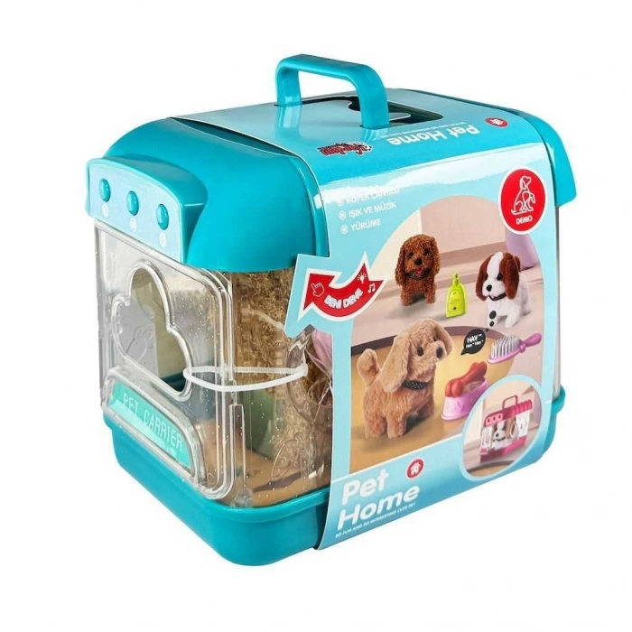 VARDEM JND-6806 HAREKETLİ KÖPEK VE IŞIKLI SESLİ ŞEFFAF KAFES SETİ