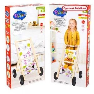 ONYIL ONY-386 KUTUDA AHŞAP OYUNCAK BEBEK ARABASI *12