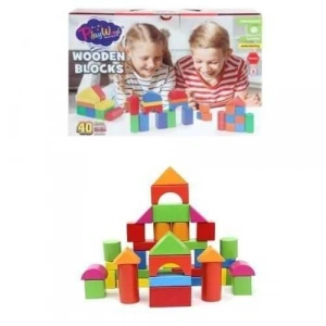 ONYIL ONY-403 KUTUDA 40 PARÇA AHŞAP RENKLİ BLOKLAR