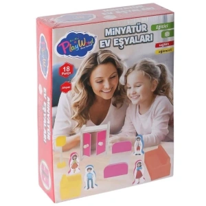 ONYIL ONY-407 KUTUDA AHŞAP MİNYATÜR EV EŞYALARI SETİ ++