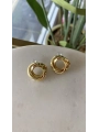 Özel Seri İç İçe Geçme Üç Sıra Plaka Küpe