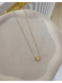 Çelik İnce Zincir Üzeri Minimal Kalp Kolye