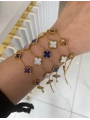 Çelik Sıralı Renkli Yonca Bileklik