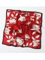 Kırmızı Gül Desen 70*70 Fular