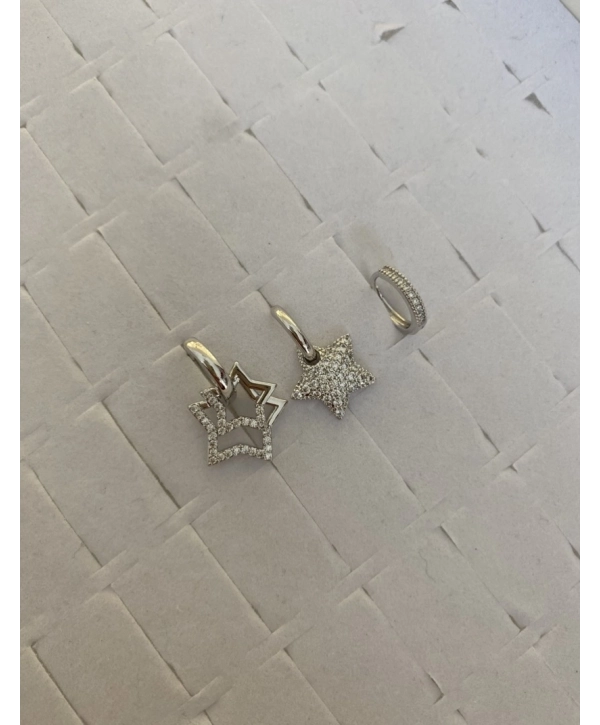 Özel Seri Zirkon Taş Üçlü Yıldız Küpe