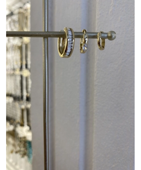 Özel Seri Zirkon Taş Üçlü Halka Küpe