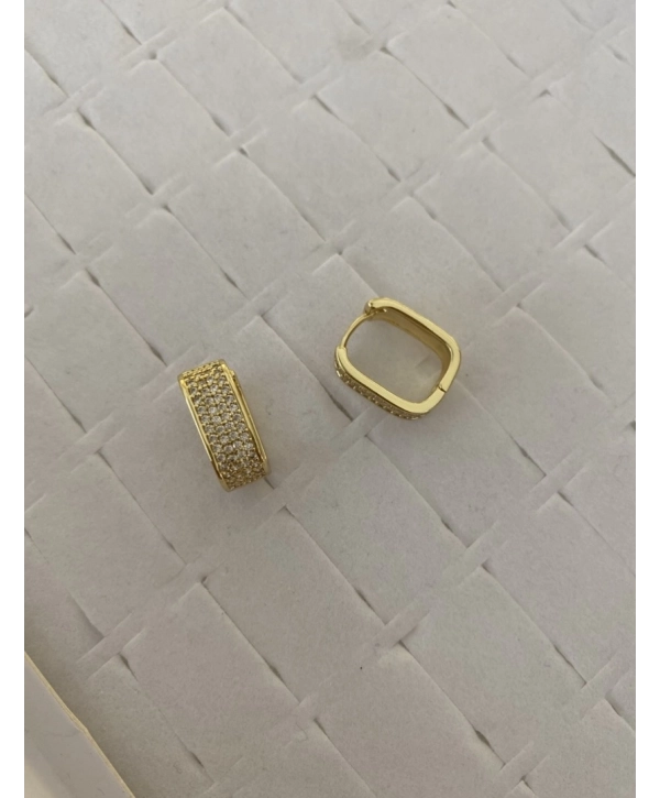 Özel Seri Zirkon Taş Dikdörtgen Küpe