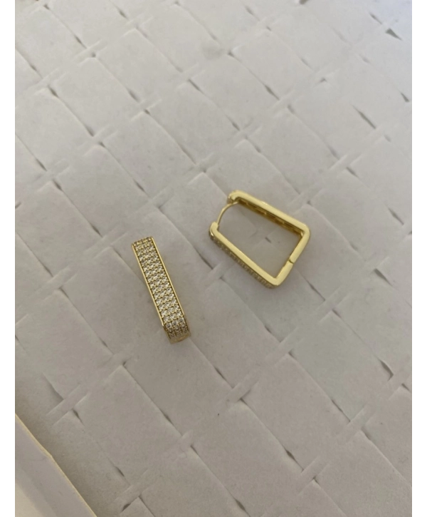 Özel Seri Zirkon Taş Üçgen Küpe