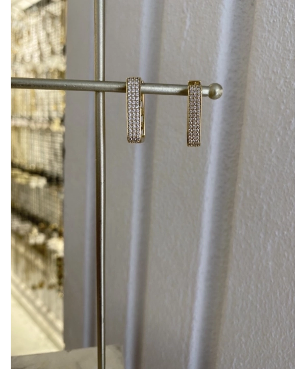 Özel Seri Zirkon Taş Üçgen Küpe