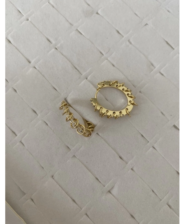 Özel Seri Zirkon Taş Sallantılı Sıralı Halka Küpe