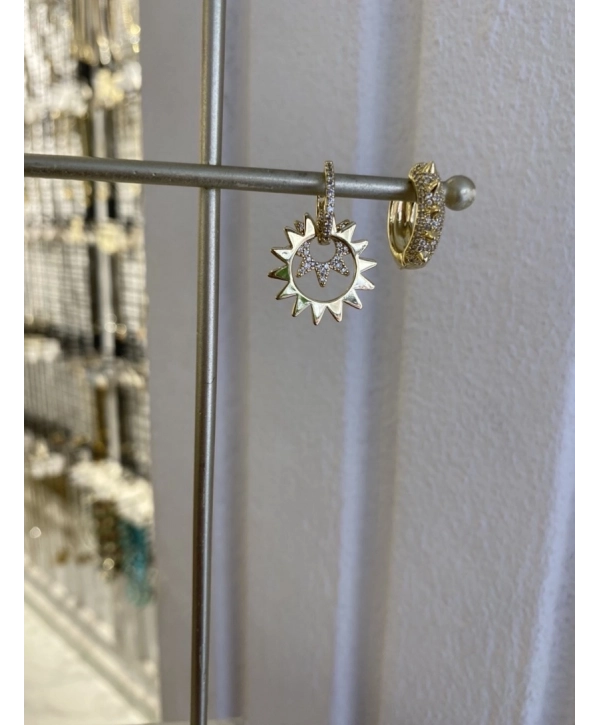 Özel Seri Zirkon Taş Çark Model Küpe