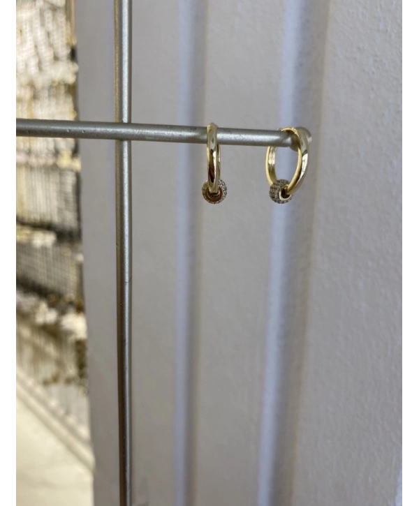 Özel Seri Zirkon Taş Top Detay Halka Küpe