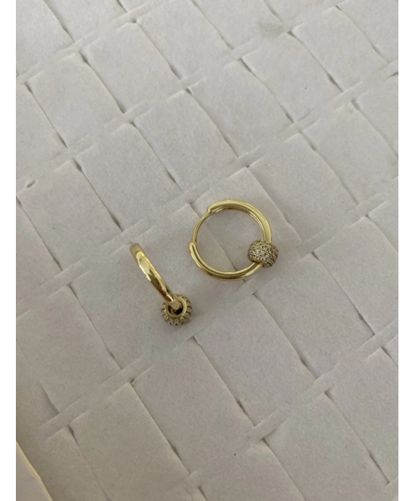 Özel Seri Zirkon Taş Top Detay Halka Küpe