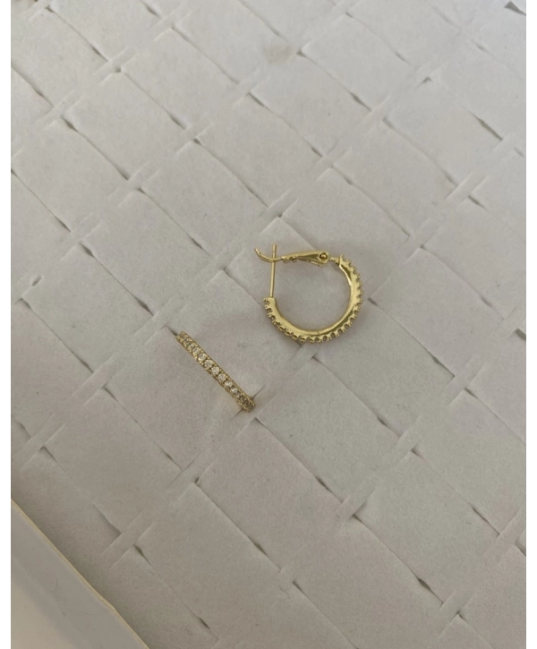 Özel Seri Tam Tur Zirkon Taş Halka Küpe