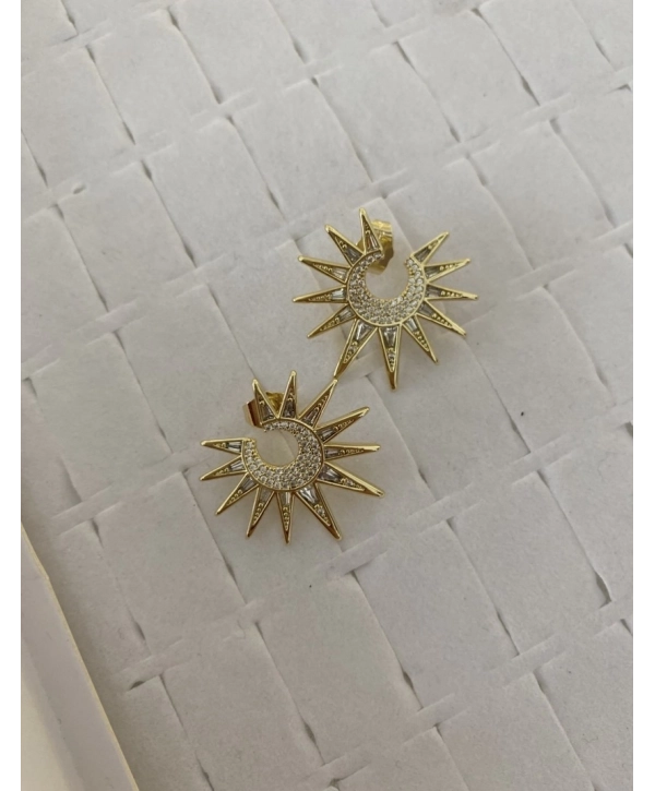 Özel Seri Zirkon Taş Güneş Küpe