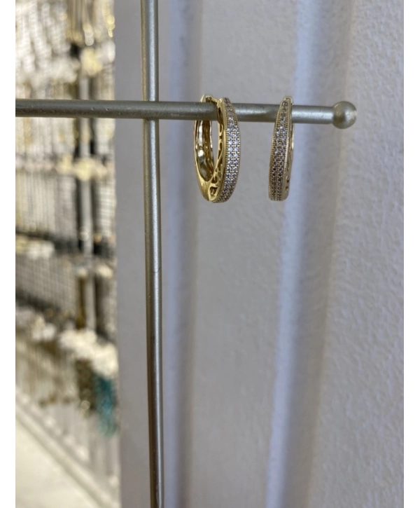 Özel Seri Sıralı Zirkon Taş Halka Küpe