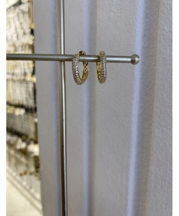 Özel Seri Zirkon Taş Bombeli Kare Küpe