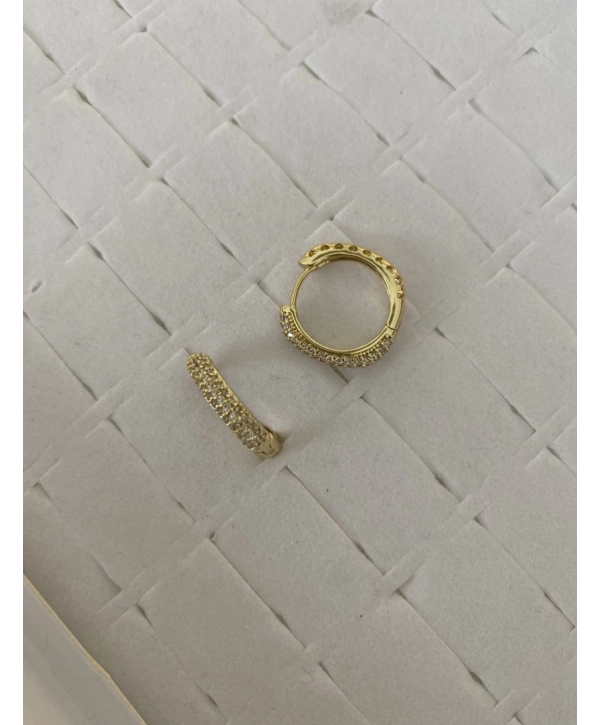 Özel Seri Zirkon Taş Bombeli Kare Küpe