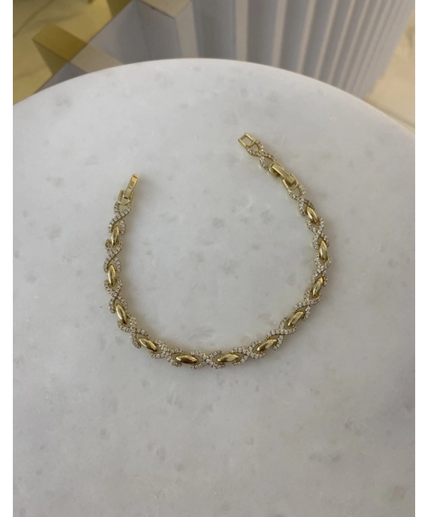 VIP Sıralı Zirkon Taş Sonsuzluk İşaret Bileklik