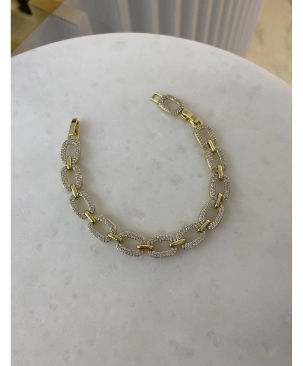 VIP Sıralı Oval Zirkon Taş Bileklik