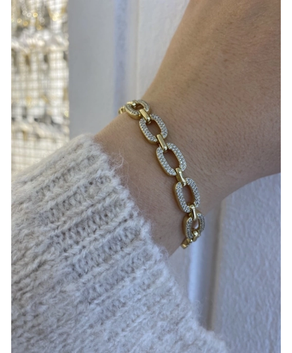 VIP Sıralı Oval Zirkon Taş Bileklik