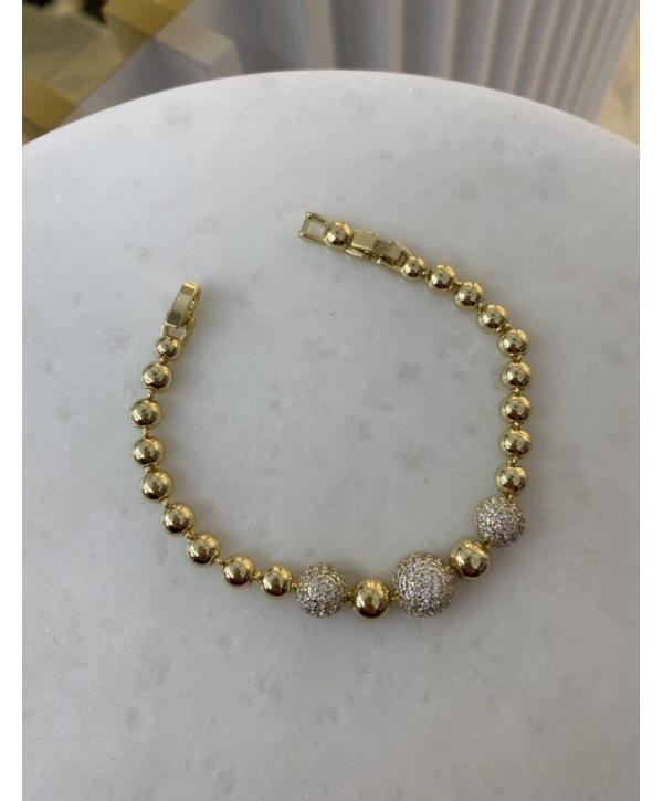 VIP Sıralı Zirkon Taş Top Bileklik