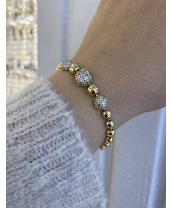 VIP Sıralı Zirkon Taş Top Bileklik